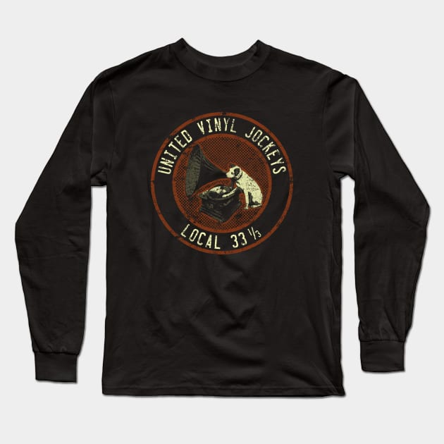 United Vinyl Jockeys Long Sleeve T-Shirt by bronzarino